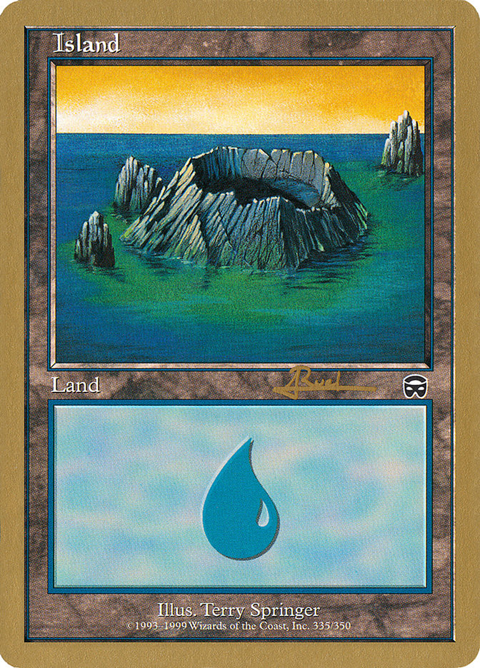 Island (335) (Antoine Ruel) [World Championship Decks 2001] MTG Single Magic: The Gathering    | Red Claw Gaming