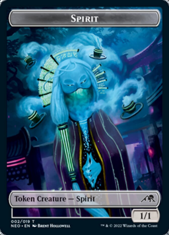 Spirit Token (002) [Kamigawa: Neon Dynasty Tokens] MTG Single Magic: The Gathering    | Red Claw Gaming