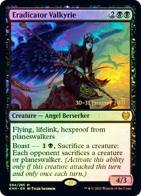 Eradicator Valkyrie [Kaldheim Prerelease Promos] MTG Single Magic: The Gathering    | Red Claw Gaming