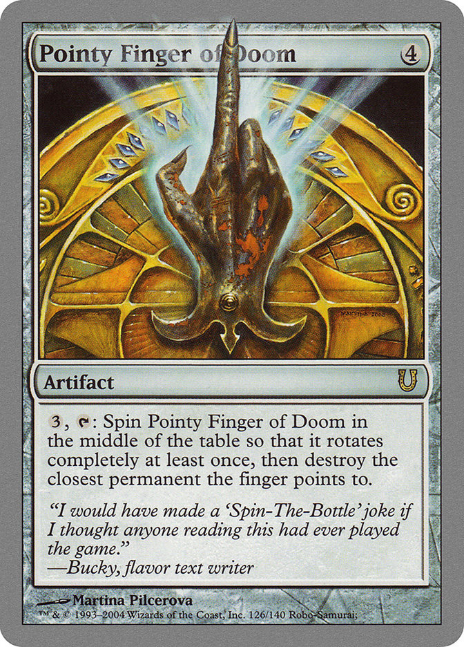 Pointy Finger of Doom [Unhinged] MTG Single Magic: The Gathering    | Red Claw Gaming