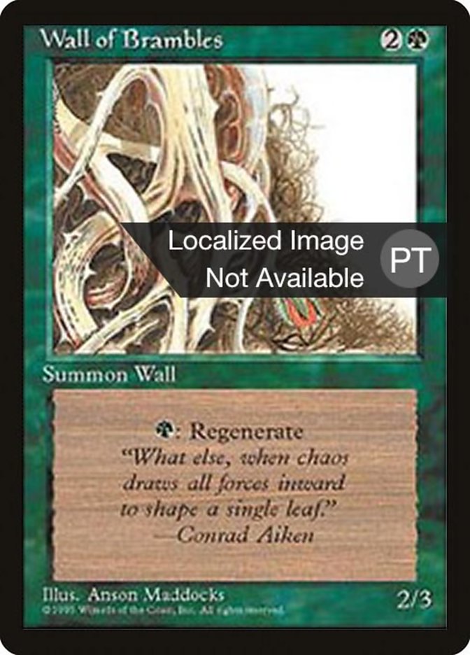 Wall of Brambles [Fourth Edition (Foreign Black Border)] MTG Single Magic: The Gathering    | Red Claw Gaming