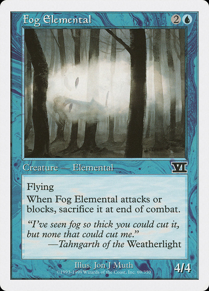 Fog Elemental [Classic Sixth Edition] MTG Single Magic: The Gathering    | Red Claw Gaming