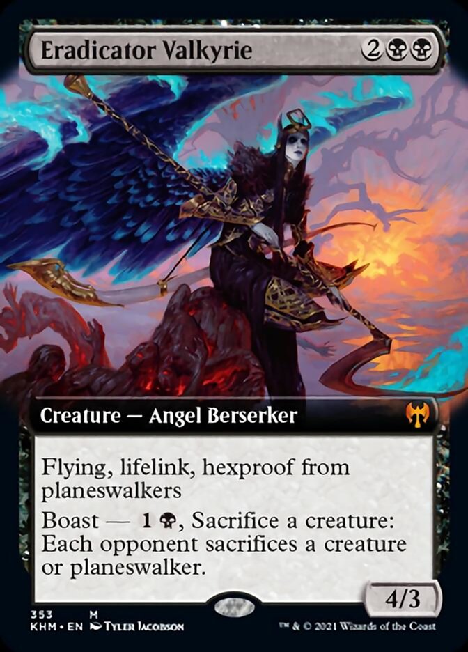 Eradicator Valkyrie (Extended Art) [Kaldheim] MTG Single Magic: The Gathering    | Red Claw Gaming