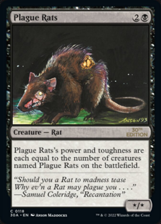 Plague Rats [30th Anniversary Edition] MTG Single Magic: The Gathering    | Red Claw Gaming