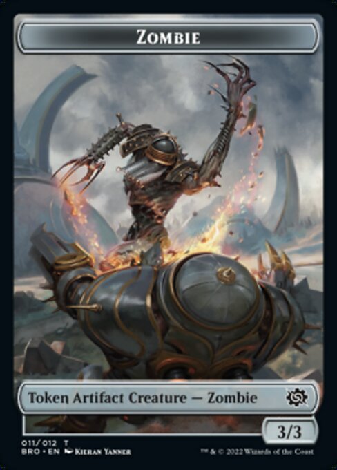 Powerstone // Zombie Double-Sided Token [The Brothers' War Tokens] MTG Single Magic: The Gathering    | Red Claw Gaming