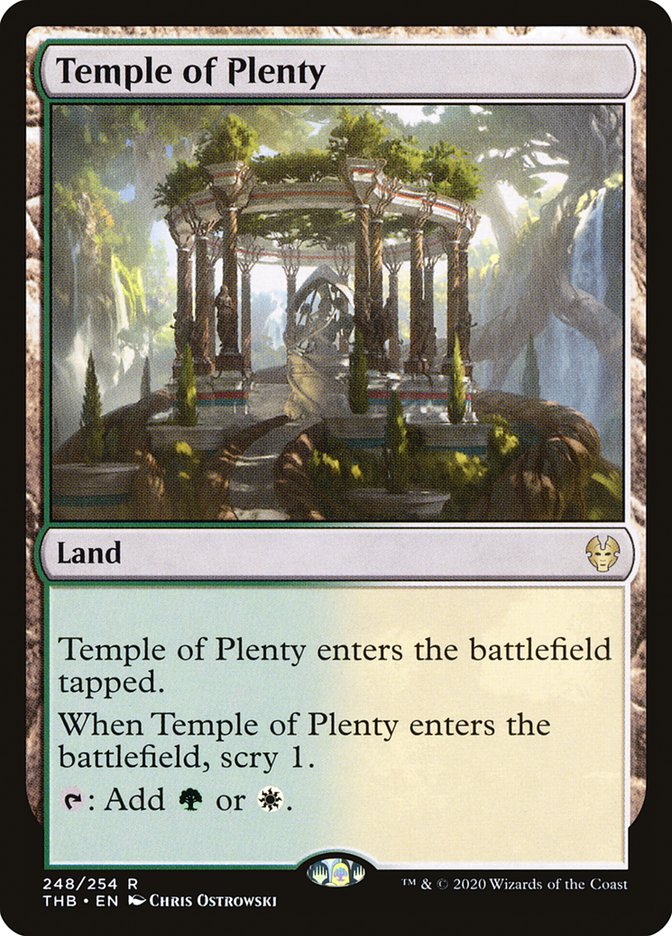 Temple of Plenty [Theros Beyond Death] MTG Single Magic: The Gathering    | Red Claw Gaming