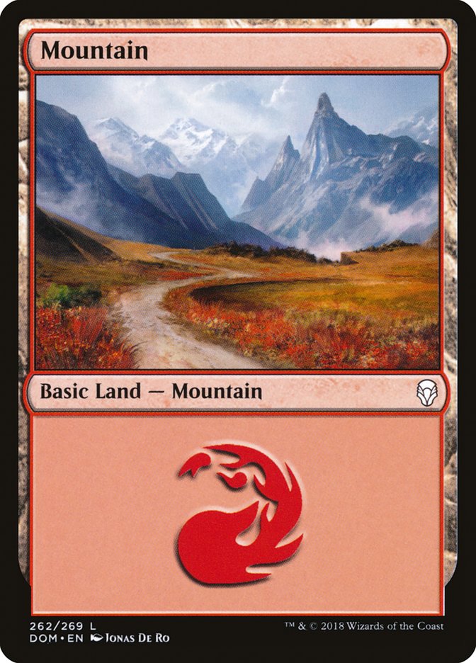 Mountain (262) [Dominaria] MTG Single Magic: The Gathering    | Red Claw Gaming