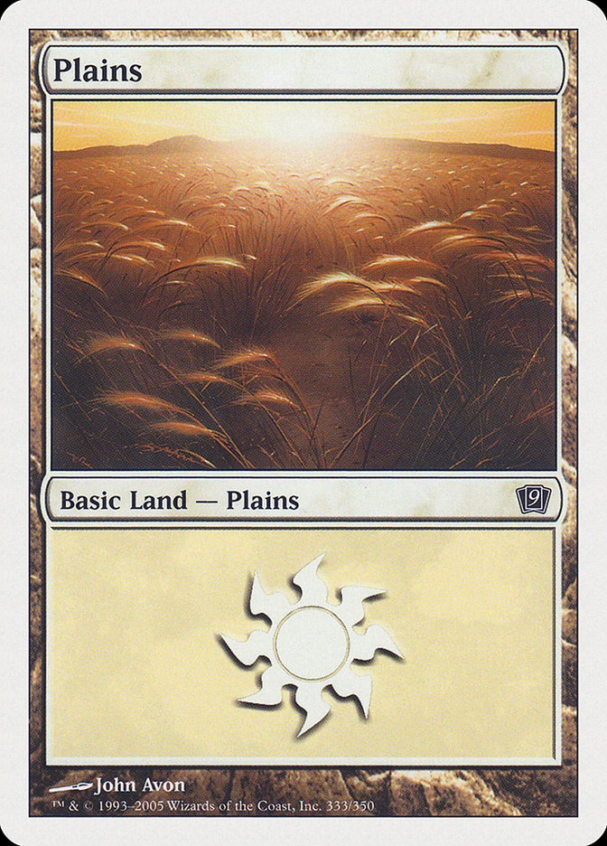 Plains (333) [Ninth Edition] MTG Single Magic: The Gathering    | Red Claw Gaming