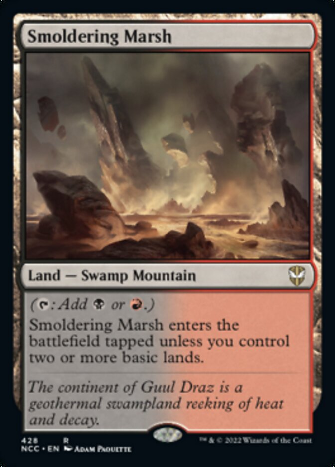 Smoldering Marsh [Streets of New Capenna Commander] MTG Single Magic: The Gathering    | Red Claw Gaming