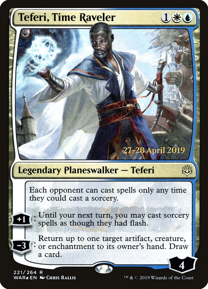 Teferi, Time Raveler [War of the Spark Prerelease Promos] MTG Single Magic: The Gathering    | Red Claw Gaming