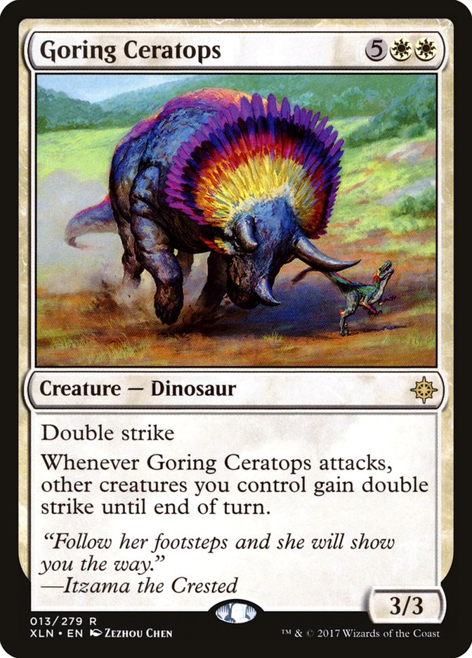 Goring Ceratops [Ixalan] MTG Single Magic: The Gathering    | Red Claw Gaming