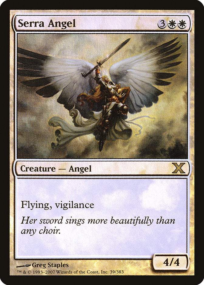 Serra Angel (Premium Foil) [Tenth Edition] MTG Single Magic: The Gathering    | Red Claw Gaming