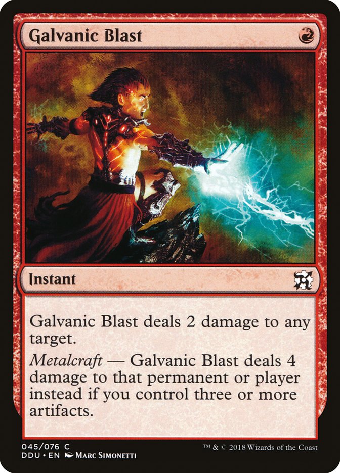 Galvanic Blast [Duel Decks: Elves vs. Inventors] MTG Single Magic: The Gathering    | Red Claw Gaming