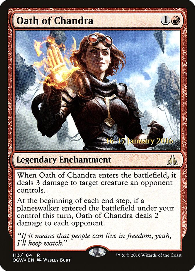 Oath of Chandra [Oath of the Gatewatch Prerelease Promos] MTG Single Magic: The Gathering    | Red Claw Gaming