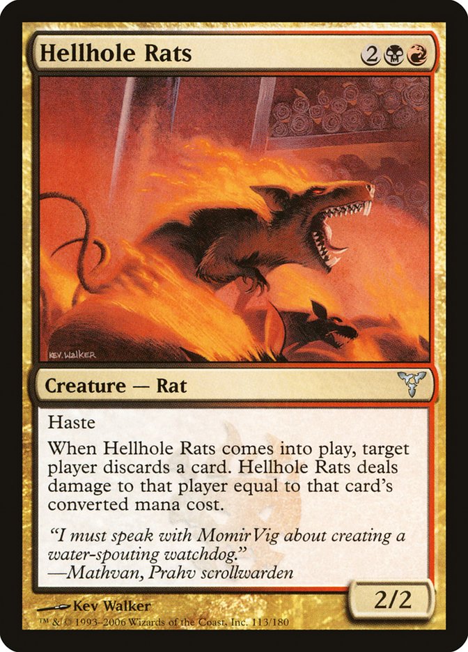 Hellhole Rats [Dissension] MTG Single Magic: The Gathering    | Red Claw Gaming