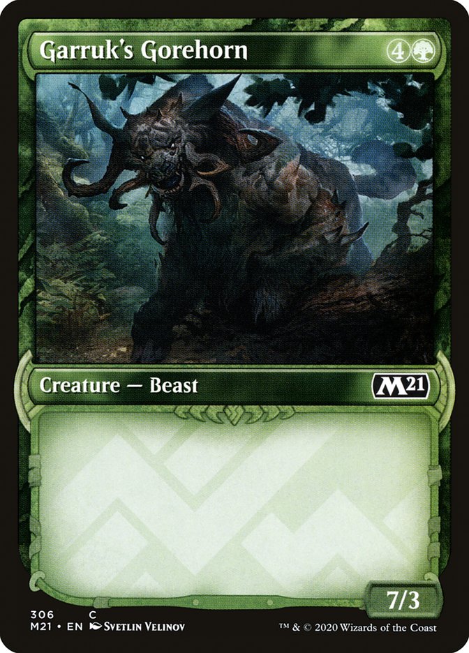 Garruk's Gorehorn (Showcase) [Core Set 2021] MTG Single Magic: The Gathering    | Red Claw Gaming