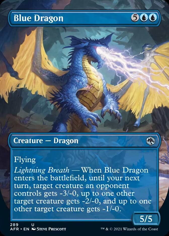 Blue Dragon (Borderless Alternate Art) [Dungeons & Dragons: Adventures in the Forgotten Realms] MTG Single Magic: The Gathering    | Red Claw Gaming