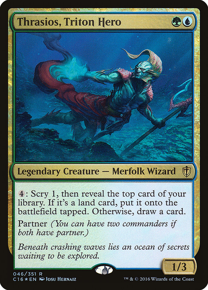 Thrasios, Triton Hero [Commander 2016] MTG Single Magic: The Gathering    | Red Claw Gaming