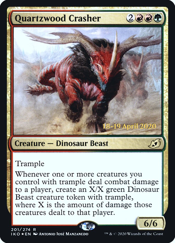 Quartzwood Crasher [Ikoria: Lair of Behemoths Prerelease Promos] MTG Single Magic: The Gathering    | Red Claw Gaming