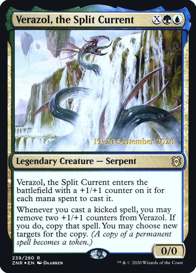 Verazol, the Split Current [Zendikar Rising Prerelease Promos] MTG Single Magic: The Gathering    | Red Claw Gaming