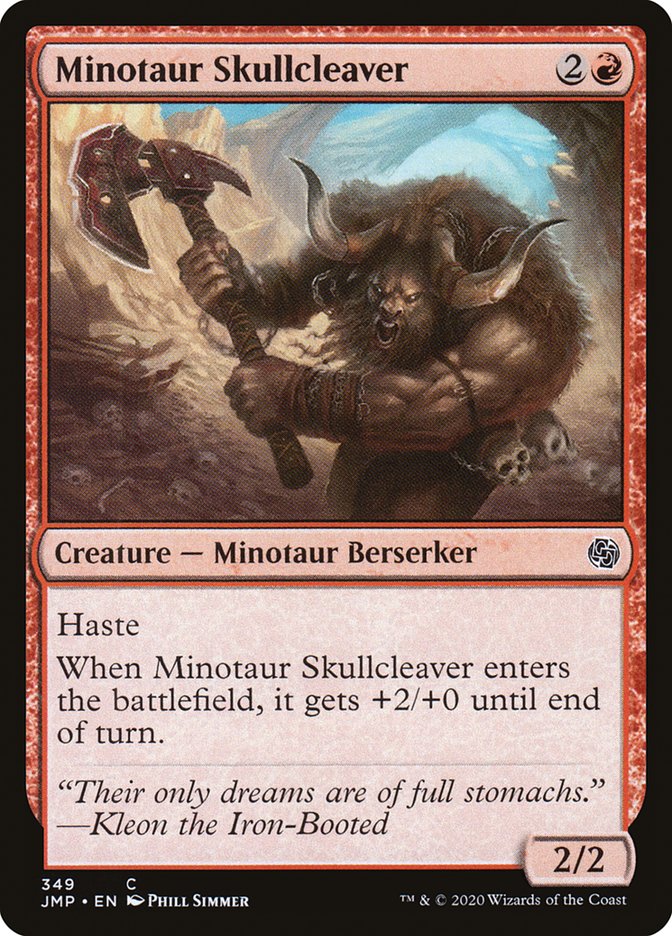 Minotaur Skullcleaver [Jumpstart] MTG Single Magic: The Gathering    | Red Claw Gaming