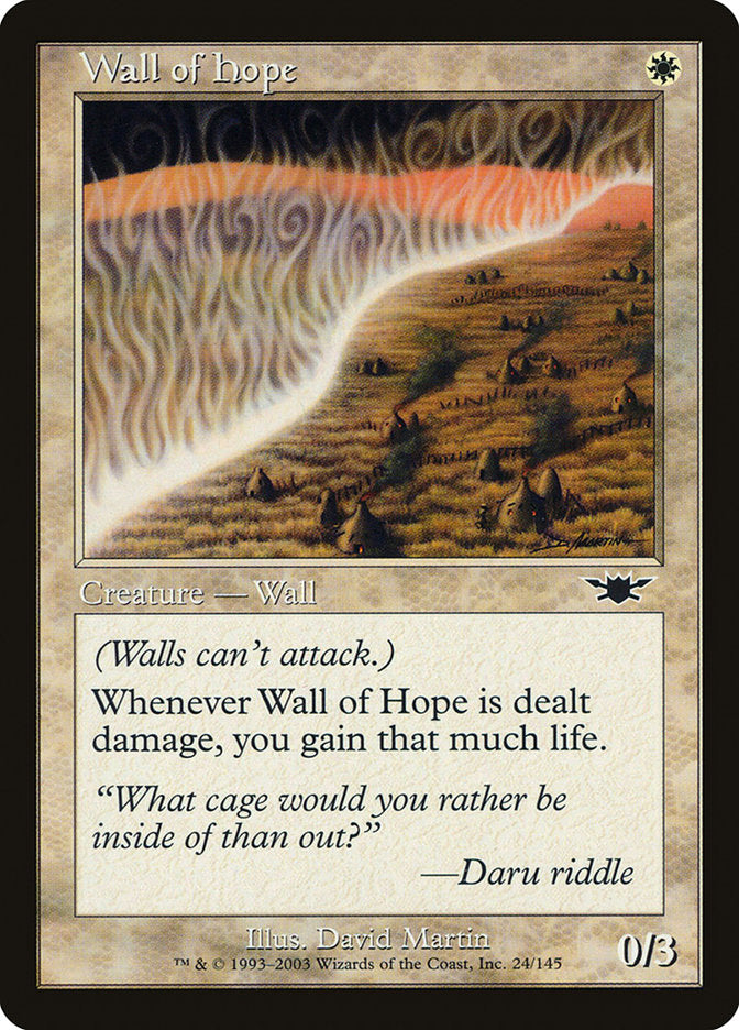 Wall of Hope [Legions] MTG Single Magic: The Gathering    | Red Claw Gaming