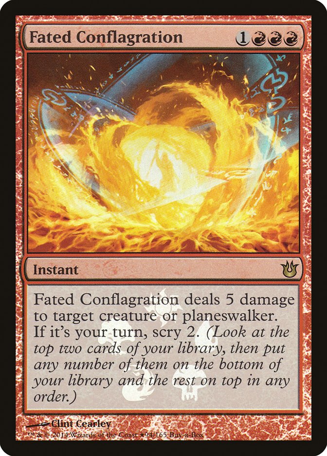 Fated Conflagration (Buy-A-Box) [Born of the Gods Promos] MTG Single Magic: The Gathering    | Red Claw Gaming