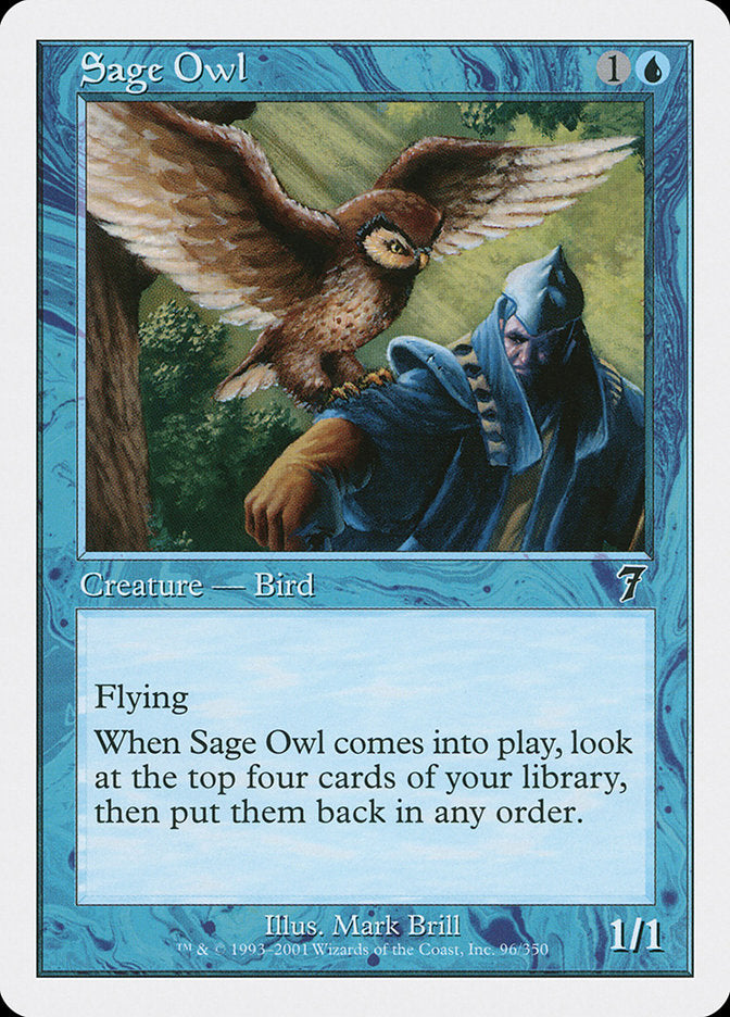 Sage Owl [Seventh Edition] MTG Single Magic: The Gathering    | Red Claw Gaming