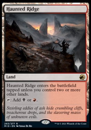 Haunted Ridge (Promo Pack) [Innistrad: Midnight Hunt Promos] MTG Single Magic: The Gathering    | Red Claw Gaming