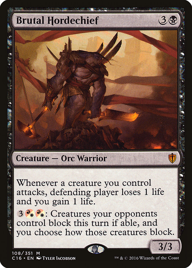 Brutal Hordechief [Commander 2016] MTG Single Magic: The Gathering    | Red Claw Gaming