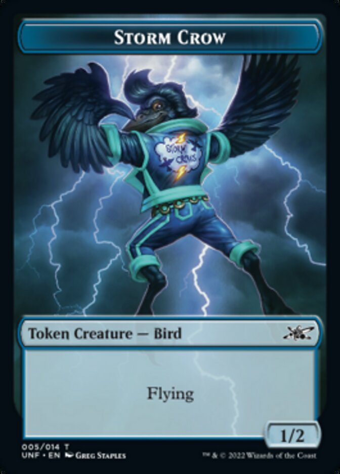 Storm Crow Token [Unfinity Tokens] MTG Single Magic: The Gathering    | Red Claw Gaming