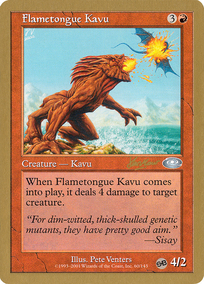 Flametongue Kavu (Sim Han How) (SB) [World Championship Decks 2002] MTG Single Magic: The Gathering    | Red Claw Gaming