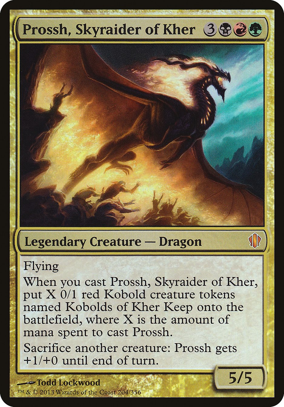 Prossh, Skyraider of Kher (Oversized) [Commander 2013 Oversized] MTG Single Magic: The Gathering    | Red Claw Gaming