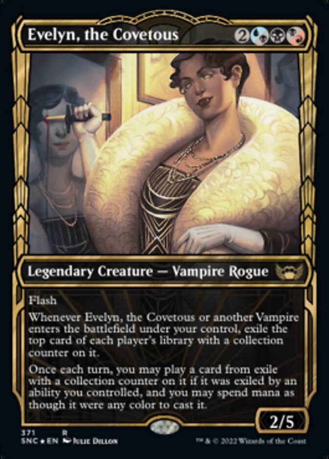 Evelyn, the Covetous (Showcase Golden Age Gilded Foil) [Streets of New Capenna] MTG Single Magic: The Gathering    | Red Claw Gaming