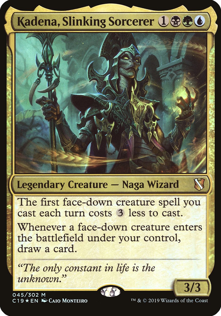Kadena, Slinking Sorcerer (Oversized) [Commander 2019 Oversized] MTG Single Magic: The Gathering    | Red Claw Gaming