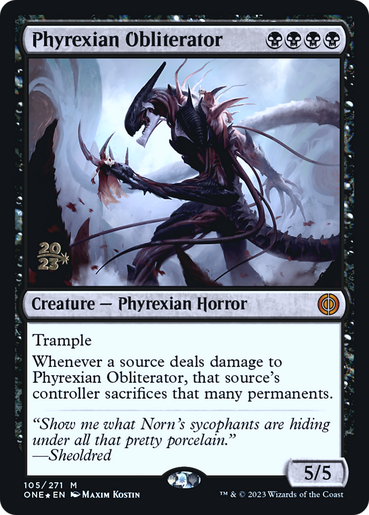 Phyrexian Obliterator [Phyrexia: All Will Be One Prerelease Promos] MTG Single Magic: The Gathering    | Red Claw Gaming