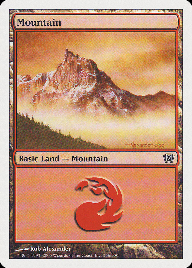 Mountain (346) [Ninth Edition] MTG Single Magic: The Gathering    | Red Claw Gaming