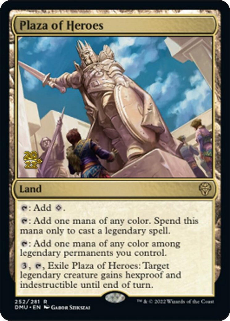 Plaza of Heroes [Dominaria United Prerelease Promos] MTG Single Magic: The Gathering    | Red Claw Gaming