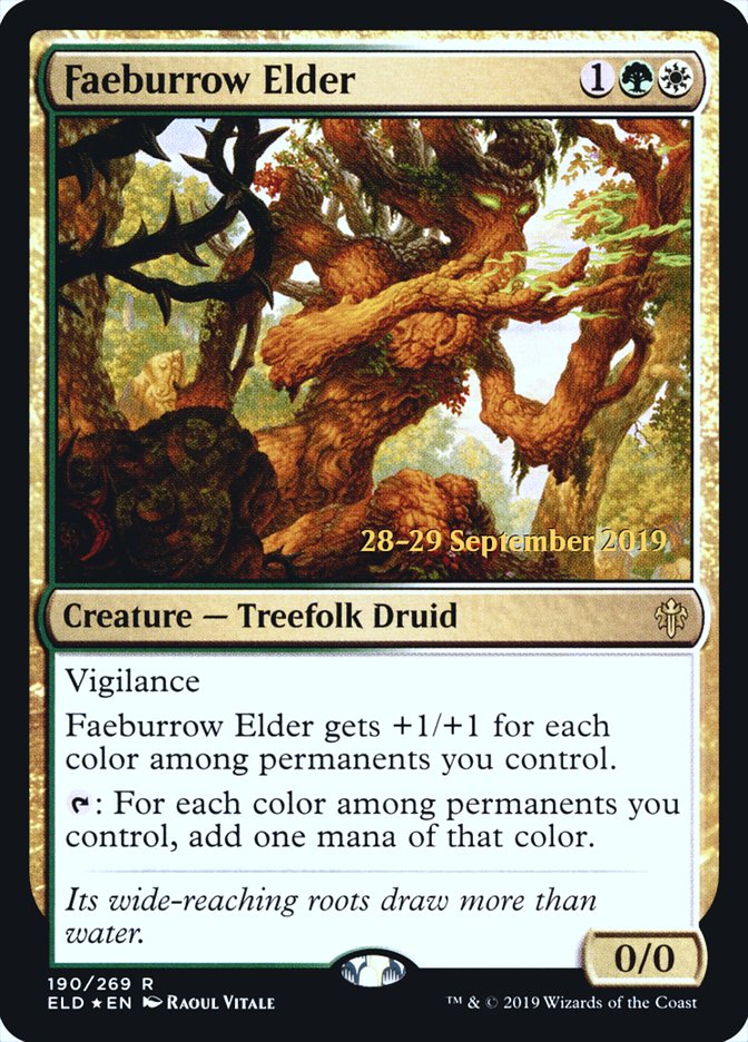 Faeburrow Elder [Throne of Eldraine Prerelease Promos] MTG Single Magic: The Gathering    | Red Claw Gaming