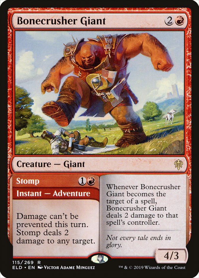 Bonecrusher Giant // Stomp [Throne of Eldraine] MTG Single Magic: The Gathering    | Red Claw Gaming