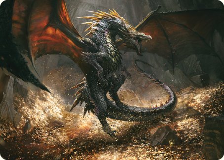 Cavern-Hoard Dragon Art Card [The Lord of the Rings: Tales of Middle-earth Art Series] MTG Single Magic: The Gathering    | Red Claw Gaming