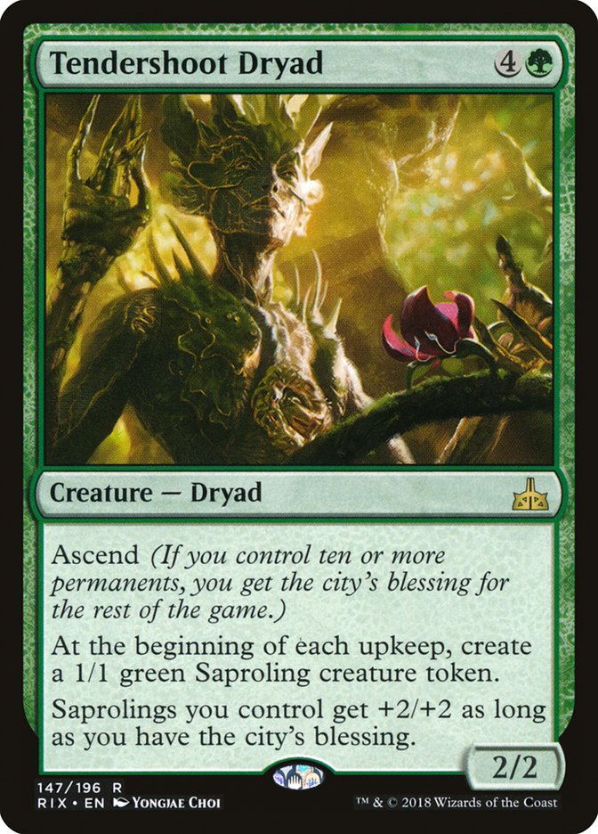 Tendershoot Dryad [Rivals of Ixalan] MTG Single Magic: The Gathering    | Red Claw Gaming