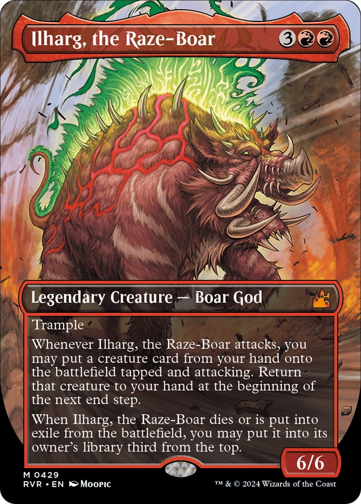 Ilharg, the Raze-Boar (Anime Borderless) [Ravnica Remastered] MTG Single Magic: The Gathering    | Red Claw Gaming