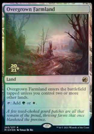 Overgrown Farmland [Innistrad: Midnight Hunt Prerelease Promos] MTG Single Magic: The Gathering    | Red Claw Gaming