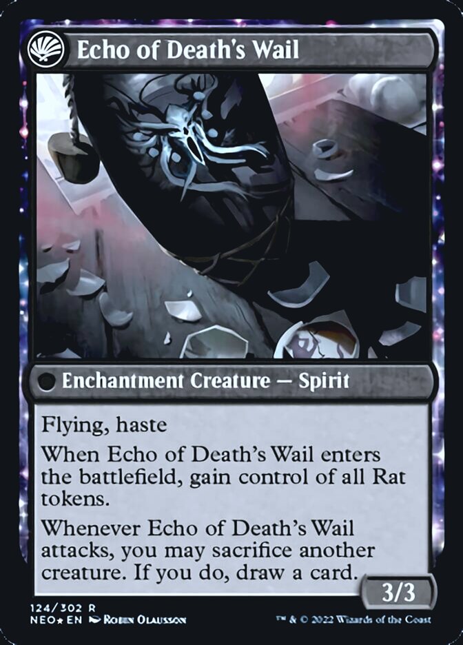 Tribute to Horobi // Echo of Death's Wail [Kamigawa: Neon Dynasty Prerelease Promos] MTG Single Magic: The Gathering    | Red Claw Gaming