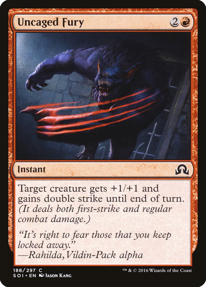 Uncaged Fury [Shadows over Innistrad] MTG Single Magic: The Gathering    | Red Claw Gaming