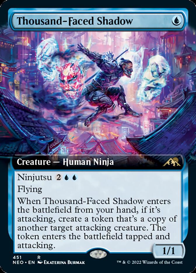 Thousand-Faced Shadow (Extended Art) [Kamigawa: Neon Dynasty] MTG Single Magic: The Gathering    | Red Claw Gaming