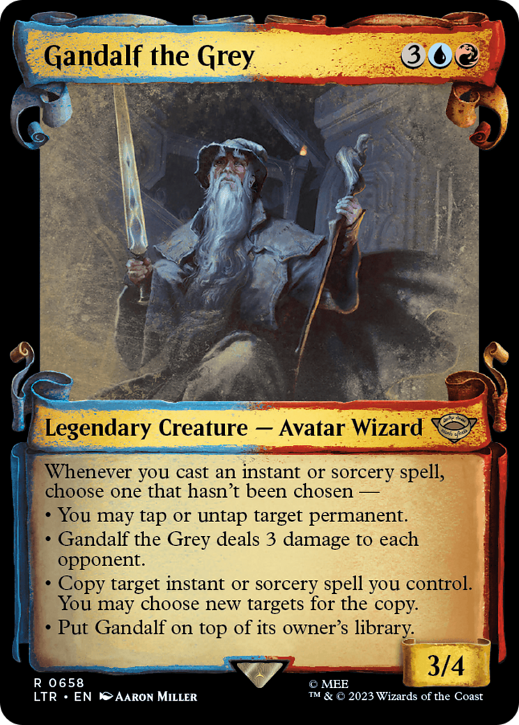 Gandalf the Grey [The Lord of the Rings: Tales of Middle-Earth Showcase Scrolls] MTG Single Magic: The Gathering    | Red Claw Gaming