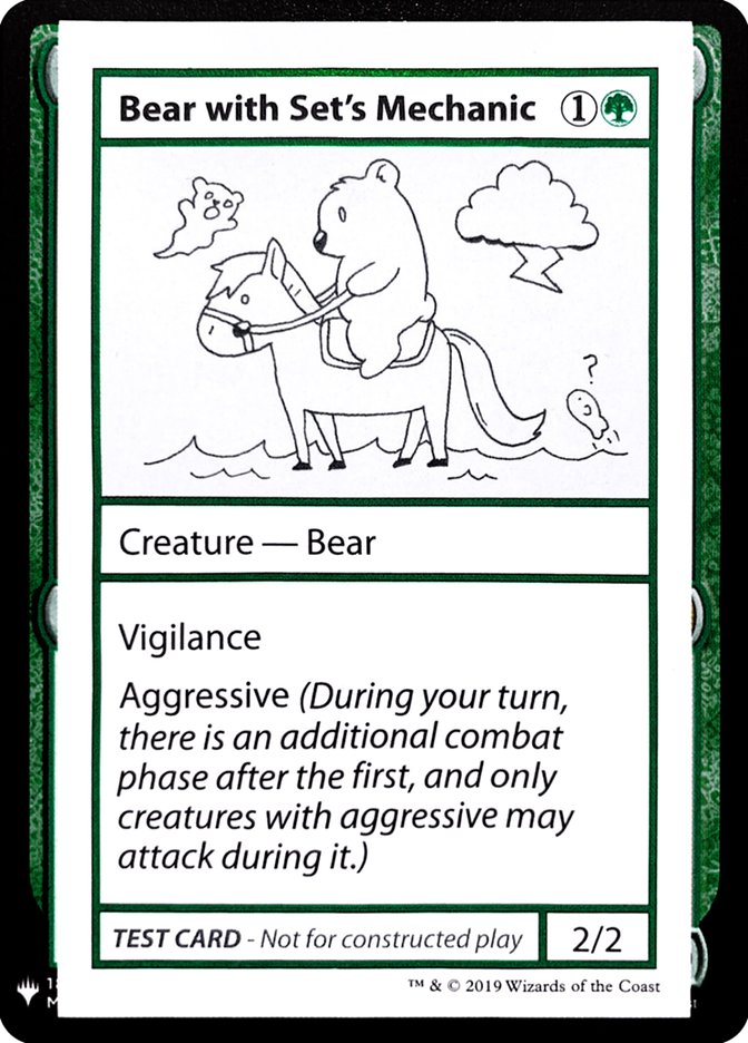 Bear with Set's Mechanic [Mystery Booster Playtest Cards] MTG Single Magic: The Gathering    | Red Claw Gaming