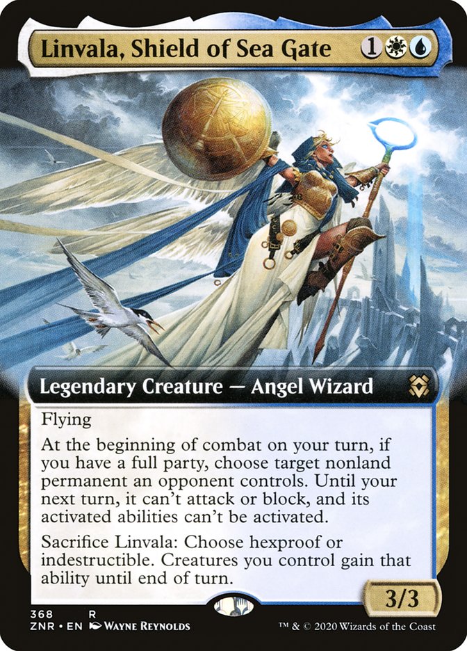 Linvala, Shield of Sea Gate (Extended Art) [Zendikar Rising] MTG Single Magic: The Gathering    | Red Claw Gaming